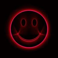 smiley neon drawing