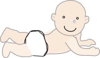 drawing a baby in a diaper