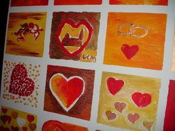 Drawings of hearts