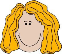blonde head girl drawing