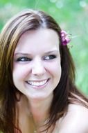 portrait of smiling pretty young girl