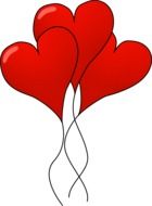 clipart of hearts balloons