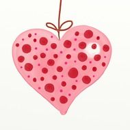 polka dots heart drawing