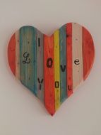 wood decoration i love you
