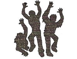 scary zombie silhouettes drawing