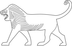 lion walking as an illustration