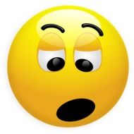 emoticon smiley in disappointment
