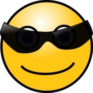 clipart of smile in sunglasses