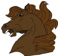 cartoon horse head
