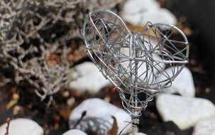 metal heart as a symbol love