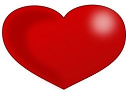 heart red shapes drawing