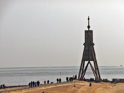 wooden tower in the North Sea, cuxhaven