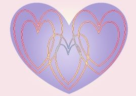 hearts on a purple heart