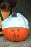 painted face pumpkin