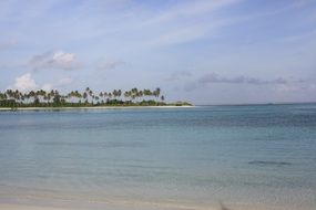 Calm ocean on a maldives island
