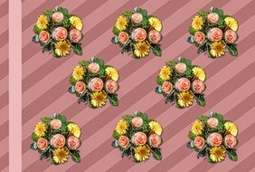 flower bouquets as background