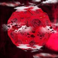 ball of red roses