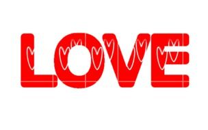 love word art drawing