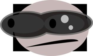 Clipart of smile with goggles