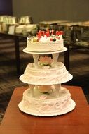 wedding three-tiered cake