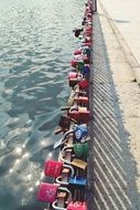 padlocks on the castle bridge