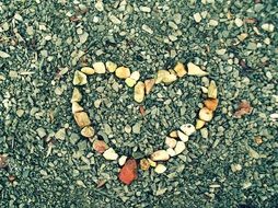 heart of stones as a symbol of romance