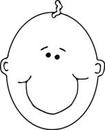 Clip art of smiling happy baby