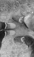 two pair of shoes against each other