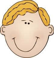 Smiling blond male clipart