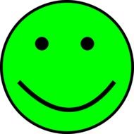 bright green cheerful smile