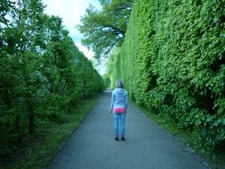 photo of the lonely woman in a park
