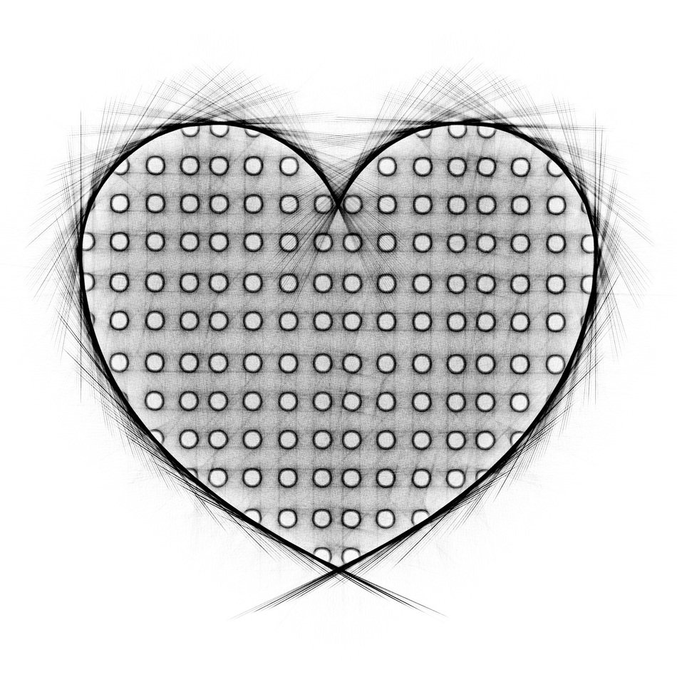 heart in dots