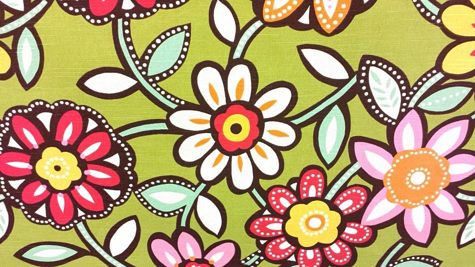 flowers on a green background