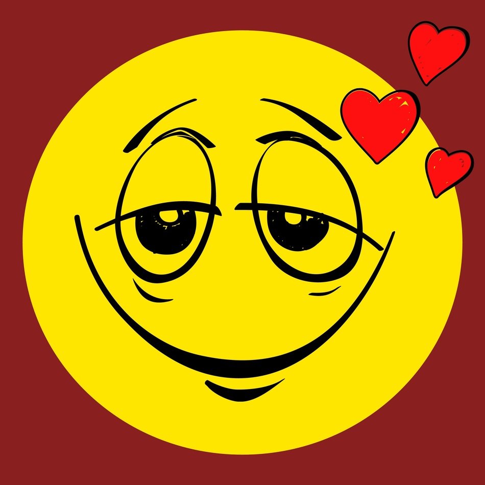 smiley in love