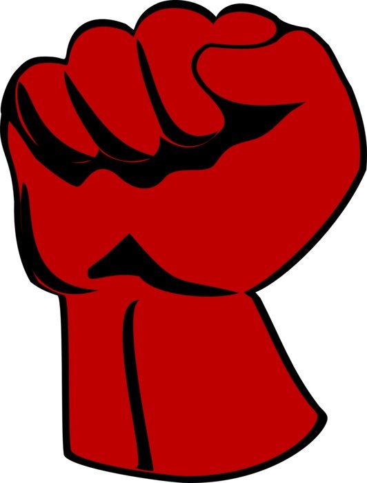 Attacking fist clipart