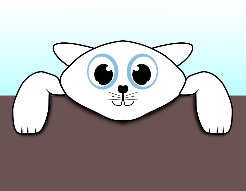 Ä°llustration of cute white kitten