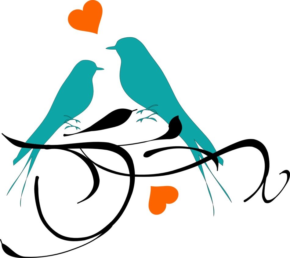 graphic image of blue swallows