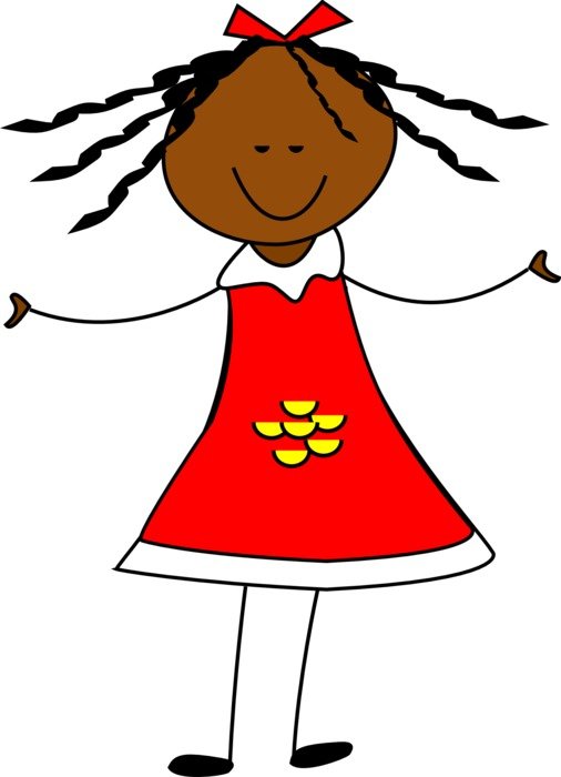 wondrous happy girl drawing on white background