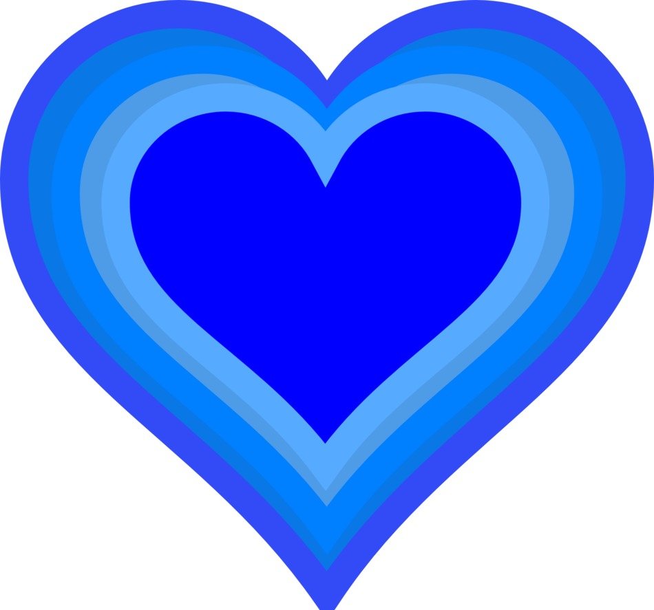 blue heart drawing