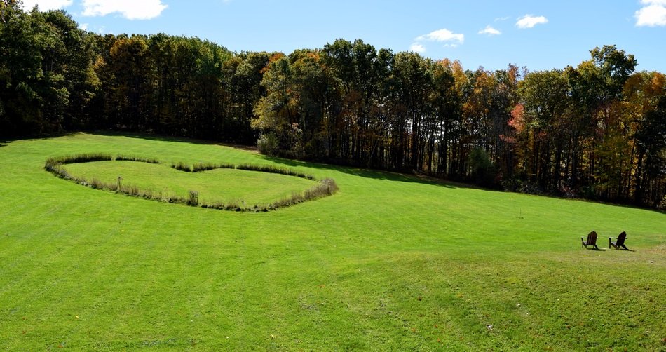 heart on the grass in new england