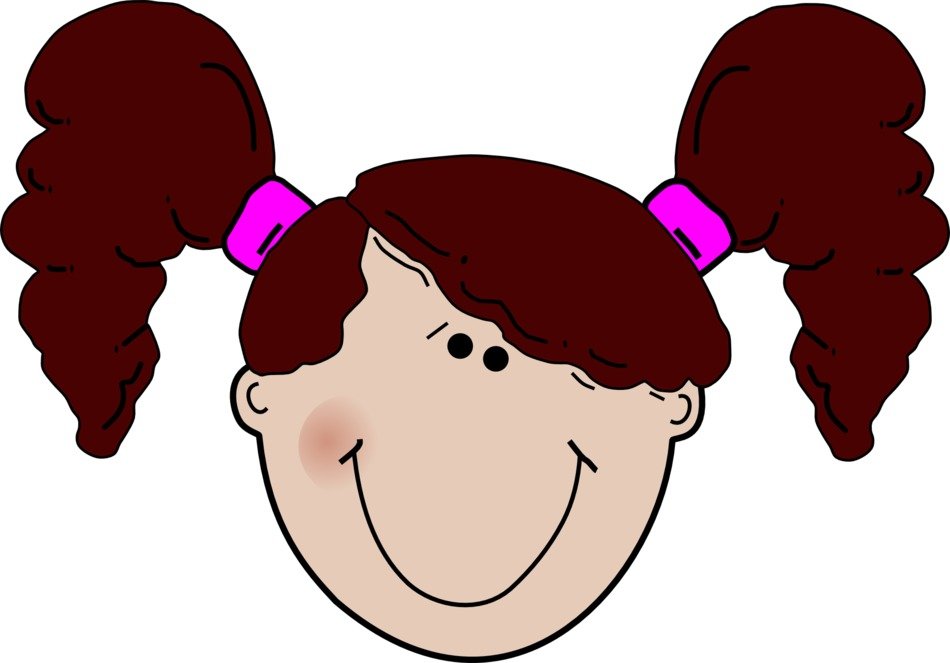 clipart of the brunnete girl