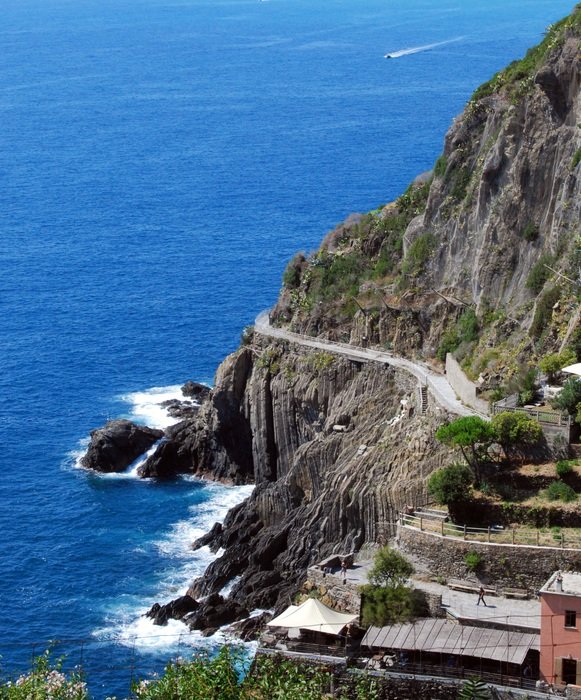 rock near the sea in italy
