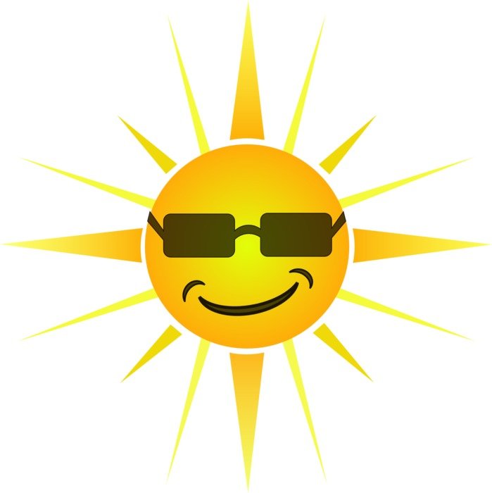 Picture of smiling sun in summertime