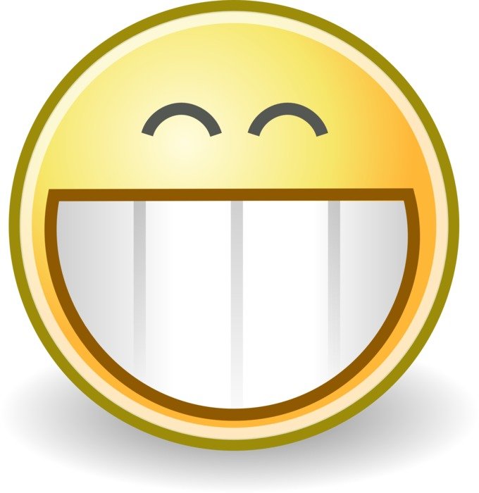 smiley with wide grin