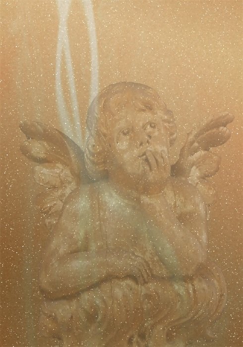 image of a pensive angel