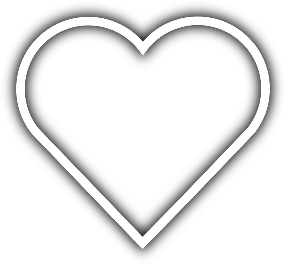 graphic image of a black and white heart