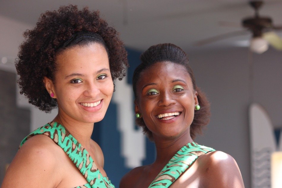 two smiling women in cape verde