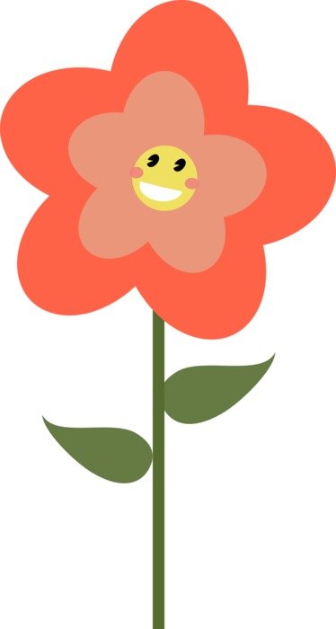 happy flower drawing