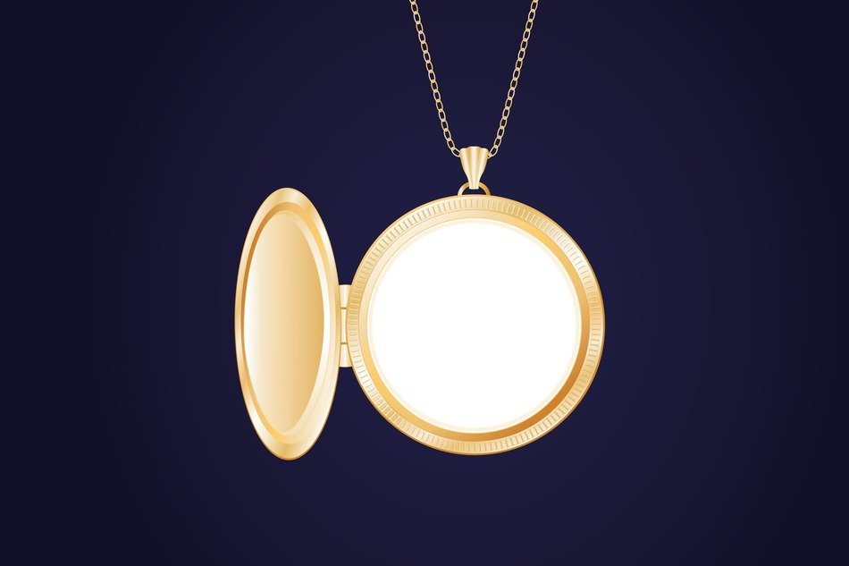 gold medallion on a black background