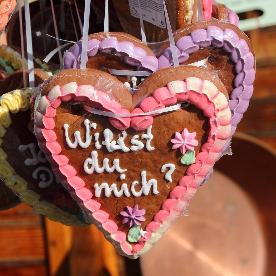 Beautiful gingerbread hearts